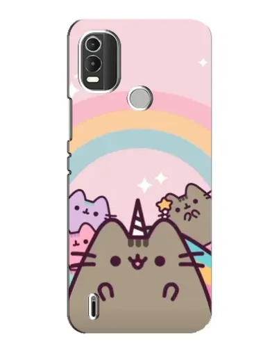 Чехол для Nokia C21 Plus с картинкой «Единорог Pusheen»