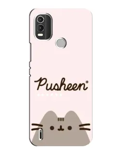 Чехол для Nokia C21 Plus с картинкой «Pusheen логотип»