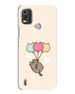 Чехол для Nokia C21 Plus с картинкой «Пушин на шариках»