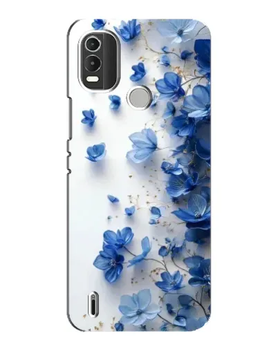 Чохол для Nokia C21 Plus з картинкою «Блакитний квітковий каскад»
