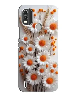 Чохол для Nokia C21 Plus з картинкою «Білі сухоцвіти»