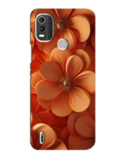 Чохол для Nokia C21 Plus з картинкою «Помаранчева макро квітка»