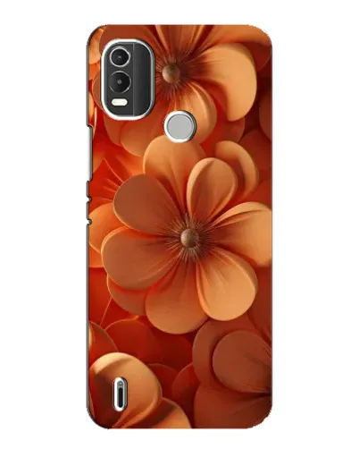 Чохол для Nokia C21 Plus з картинкою «Помаранчева макро квітка»