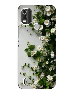 Чохол для Nokia C21 Plus з картинкою «Гілка дрібних білих квітів»