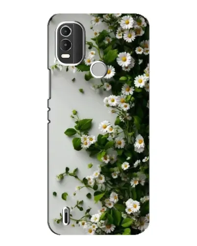 Чохол для Nokia C21 Plus з картинкою «Гілка дрібних білих квітів»