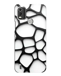 Чохол для Nokia C21 Plus з картинкою «Біла об'ємна сітка» Чохол для Nokia C21 Plus з картинкою «Біла об'ємна сітка»