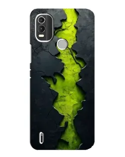 Чохол для Nokia C21 Plus з картинкою «Салатовий розлом скелі»