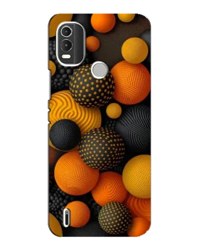 Чохол для Nokia C21 Plus з картинкою «Об'ємні помаранчеві сфери»