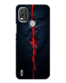 Чохол для Nokia C21 Plus з картинкою «Червона лавова тріщина»
