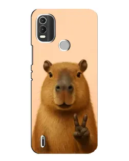 Чохол для Nokia C21 Plus з картинкою «Капібара вікторія»