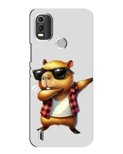 Чохол для Nokia C21 Plus з картинкою «Капібара репер даб»