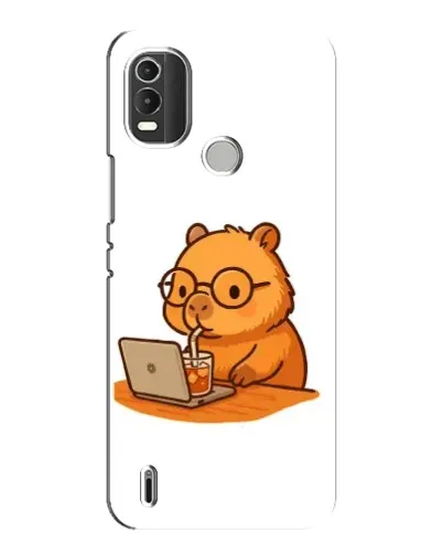 Чохол для Nokia C21 Plus з картинкою «Капібара з ноутбуком» Чохол для Nokia C21 Plus з картинкою «Капібара з ноутбуком»