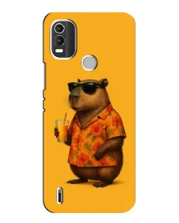 Чохол для Nokia C21 Plus з картинкою «Капібара на відпочинку»