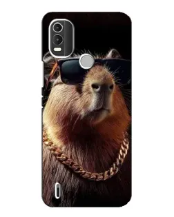 Чохол для Nokia C21 Plus з картинкою «Капібара золотий ланцюг»