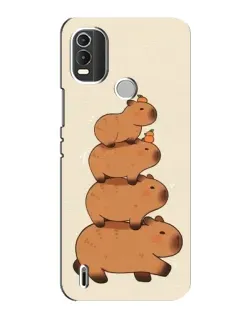 Чохол для Nokia C21 Plus з картинкою «Вежа з капібар»