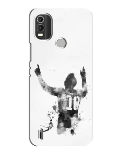Чохол для Nokia C21 Plus з картинкою «Чорно-білий силует Мессі» Чохол для Nokia C21 Plus з картинкою «Чорно-білий силует Мессі»