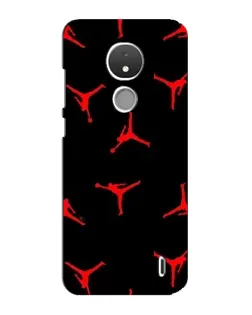 Чехол для Nokia C21 с картинкой «Jordan Red Pattern»
