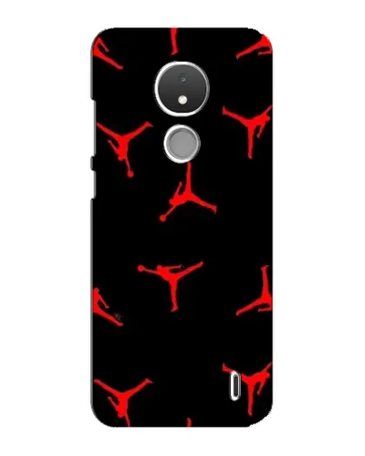 Чехол для Nokia C21 с картинкой «Jordan Red Pattern»