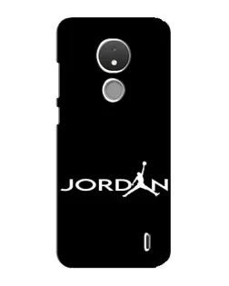 Чехол для Nokia C21 с картинкой «Jordan White Logo»