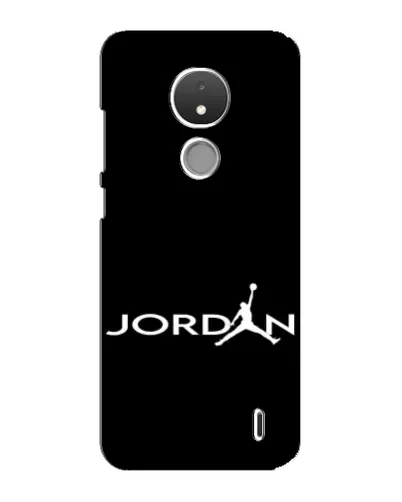 Чехол для Nokia C21 с картинкой «Jordan White Logo»
