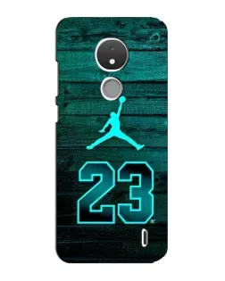 Чехол для Nokia C21 с картинкой «Jordan Cyan 23»