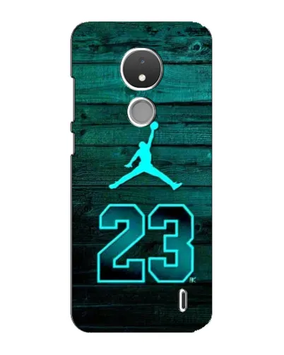 Чехол для Nokia C21 с картинкой «Jordan Cyan 23»