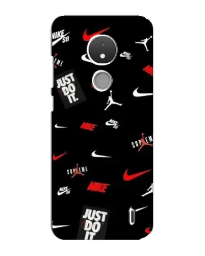 Чехол для Nokia C21 с картинкой «Nike Mix Pattern»