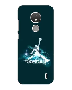 Чехол для Nokia C21 с картинкой «Jordan Blue Fire»