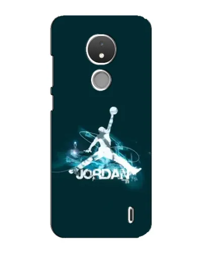 Чехол для Nokia C21 с картинкой «Jordan Blue Fire»
