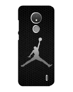 Чехол для Nokia C21 с картинкой «Jordan Dark Carbon»