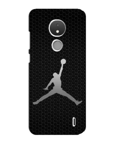 Чехол для Nokia C21 с картинкой «Jordan Dark Carbon»