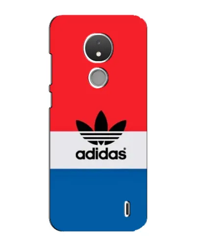 Чехол для Nokia C21 с картинкой «Ретро блоки Adidas»