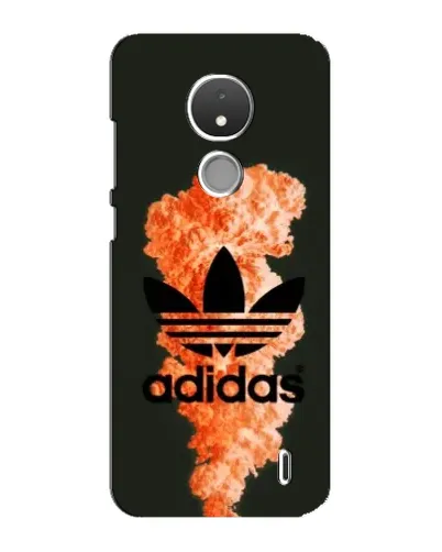 Чехол для Nokia C21 с картинкой «Оранжевый дым Adidas»