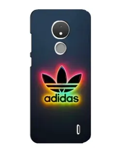 Чехол для Nokia C21 с картинкой «Неоновый Adidas»
