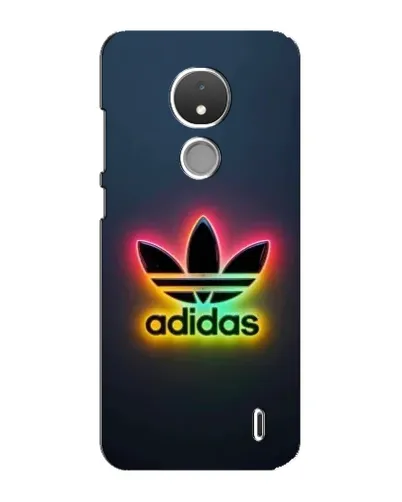Чехол для Nokia C21 с картинкой «Неоновый Adidas»