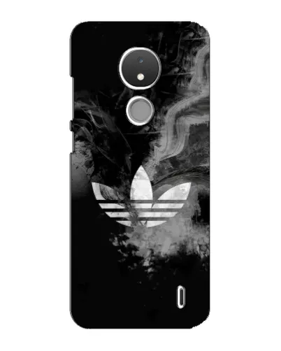 Чехол для Nokia C21 с картинкой «Абстрактный дым Adidas»
