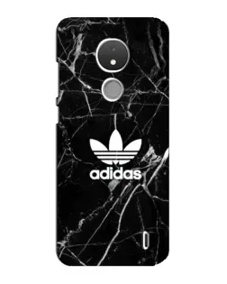 Чехол для Nokia C21 с картинкой «Белый мрамор Adidas»