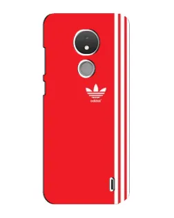 Чехол для Nokia C21 с картинкой «Красный минимализм Adidas»