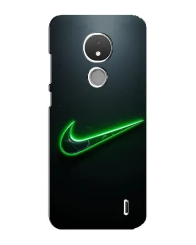 Чехол для Nokia C21 с картинкой «Неоновый контур Nike» Чехол для Nokia C21 с картинкой «Неоновый контур Nike»