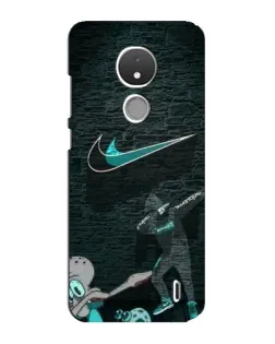 Чехол для Nokia C21 с картинкой «Спортивный арт Nike»