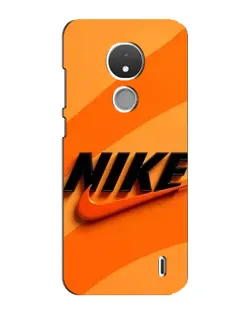 Чехол для Nokia C21 с картинкой «Оранжевый драйв Nike»