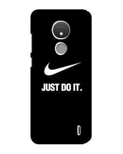 Чехол для Nokia C21 с картинкой «Классический принт Nike»