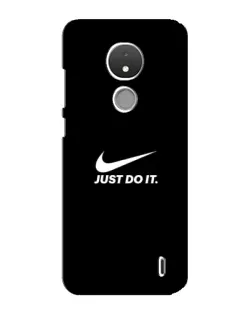 Чехол для Nokia C21 с картинкой «Минимализм от Nike»