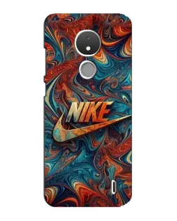 Чехол для Nokia C21 с картинкой «Nike в абстракции»