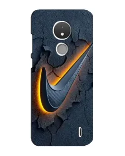Чехол для Nokia C21 с картинкой «Объемный логотип Найк»