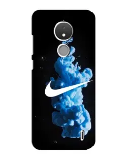 Чехол для Nokia C21 с картинкой «Nike и синий дым»