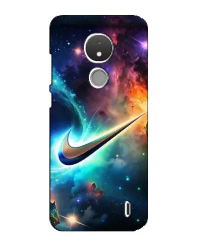 Чехол для Nokia C21 с картинкой «Космический Nike Swoosh» Чехол для Nokia C21 с картинкой «Космический Nike Swoosh»