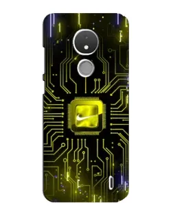 Чехол для Nokia C21 с картинкой «Nike — золотая искра»