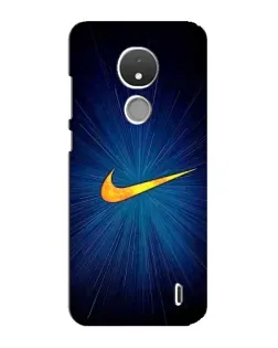 Чехол для Nokia C21 с картинкой «Синий пульс Nike»