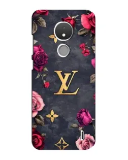 Чехол для Nokia C21 с картинкой «Цветочный Louis Vuitton»